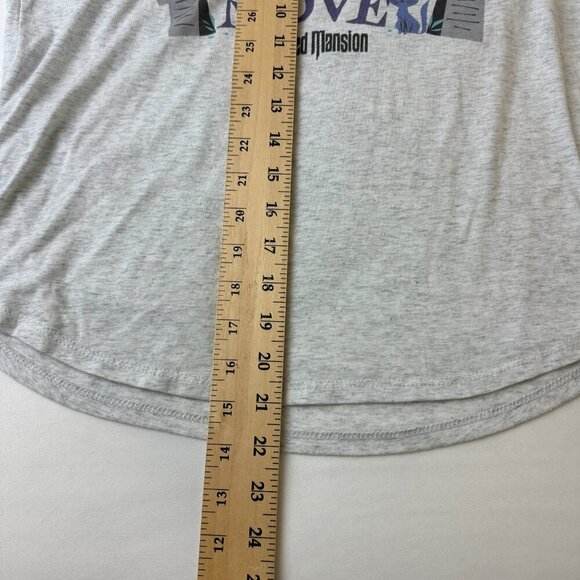 Disney Haunted Mansion Shirt Womens Medium Gray Bust A Move Graphic Tee Party - Picture 8 of 10